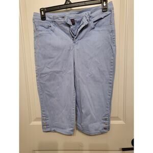 Gloria Vanderbelt Skimmers Capri Jeans with Hem Slit size 10